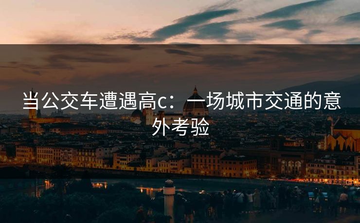 当公交车遭遇高c:一场城市交通的意外考验 当公交车遭遇高c:一场城市交通的意外考验